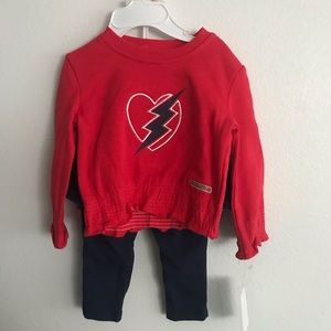 NWT Hudson kids sweatshirt/skirt jeans size 12m